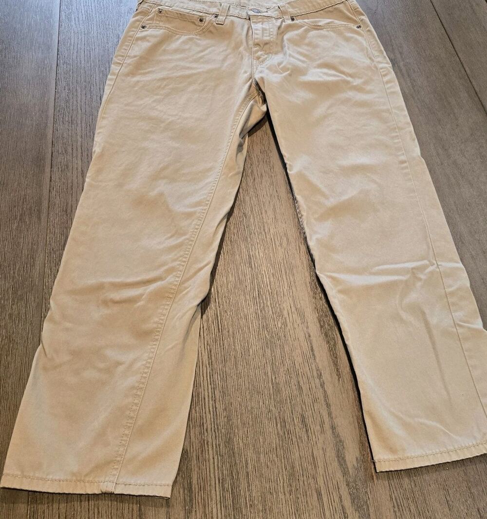 Levis 541 Athletic Fit Pants Mens 32x30 Tan Khaki Stretch Chino Denim Jeans